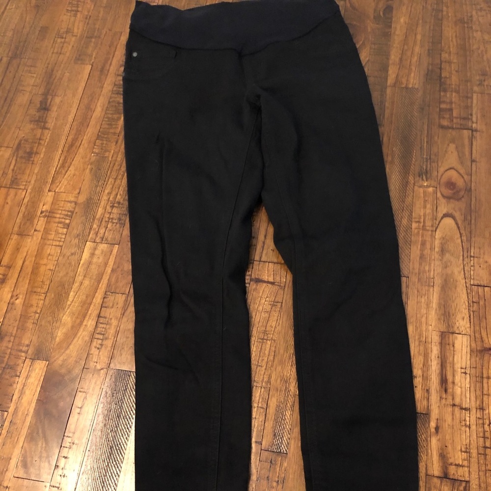 Black denim maternity skinny jeans